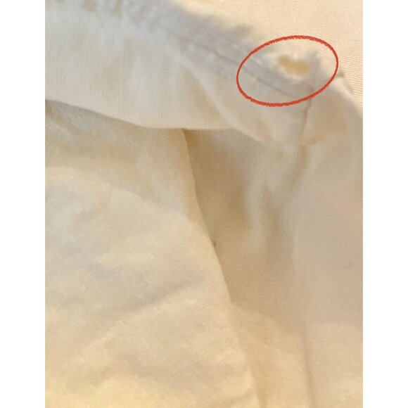 Vintage Budweiser Logo STAINED Anheuser Busch L/XL white t-shirt SEE PICS - Picture 8 of 8